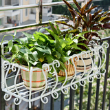 欧式铁艺室外阳台栏杆花架护栏窗台悬挂花架挂式花盆架置物种菜架