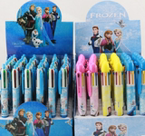 8色冰雪奇缘frozen卡通儿童圆珠笔 女孩彩色笔 韩版盒装笔
