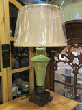 包邮！美式北欧古典绿色复古作旧陶瓷结婚庆装饰台灯外贸出口灯具