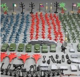 小兵人二战模型 绿色兵人玩具 美国大兵人 军事基地战争场景 包邮
