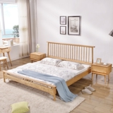 白蜡木北欧全实木床日式双人床1.5米1.8宜家床原木板床简约现代