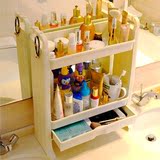 浴室收纳架 卫生间置物架塑料夹缝角架 洗手台化妆品整理架