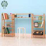 自由组合置物架落地简易实木书架书柜储物柜儿童收纳柜实木小架子