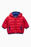 英国代购正品NEXT童装2015新款男童紅色橫條加厚外套 （0-18月）