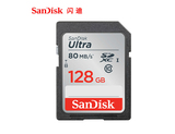 SanDisk闪迪128g内存卡 class10高速SD卡128G SDHC相机卡 80M/s