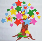 幼儿园装饰品 环境布置教室墙面评比栏可贴照片 超大泡沫大果树