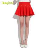 duoyi朵以29DD62901专柜正品新款 百搭钉珠荷叶边简约短裙半身裙