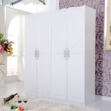 卧室衣柜实木简易现代组合组装板式白木质大衣柜二三四门衣橱包邮