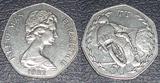 马恩岛硬币 50便士 1982年