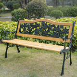 欧式铸铁实木铁艺公园长椅园林椅广场椅户外休闲家具路椅小区椅