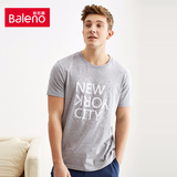 Baleno/班尼路2016年春夏新款男式运动休闲T恤圆领潮流印花纯色短