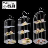 不锈钢鸟笼架自助餐架展示架三层蛋糕架创意下午茶点心架小吃架