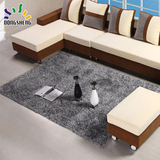 东升 超密现代简约时尚地毯 客厅茶几长方形亮丝防滑弹力丝地毯