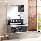欧尔勒欧式浴室柜组合不锈钢卫浴柜卫生间洗手盆洗脸盆柜80-120cm