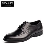 St&Sat/星期六2015秋季新款牛皮系带商务正装单鞋男鞋SS53122903
