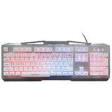 狼途K001七色彩虹背光电脑笔记本有线金属机械手感游戏键盘