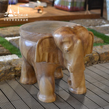 芭提小築 泰国工艺品 实木大象凳 换鞋凳沙发凳 东南亚木雕摆件