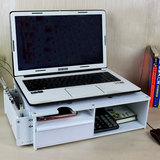 笔记本增高架支架托架底座带抽屉 电脑显示器增高架 桌面收纳盒架