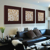 树脂浮雕画沙发背景画三联画挂画立体现代客厅装饰画无框画壁画
