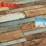 强化复合木地板个性复古彩色美式酒店服装店工业地板