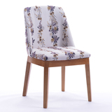 新品简约现代实木餐椅韩式布艺休闲电脑椅创意北欧式皮艺咖啡椅子