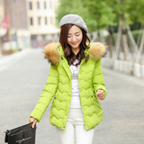 2015新款冬装韩版棉衣女短款修身显瘦加厚棉袄女士大毛领棉服外套