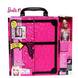 专柜正品美泰芭比娃娃Barbie梦幻衣橱手提礼盒套装女孩玩具 X4833