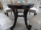 欧式茶几售楼部处洽谈桌椅组合新古典圆几简约实木雕花后现代茶几