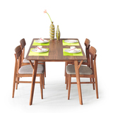 橙石进口现货餐桌椅组合1.5米现代简约4人6人实木餐桌套餐