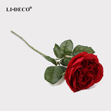 LiDeco英国玫瑰  高档仿真花艺假花装饰花 红色喜庆婚房家居摆饰