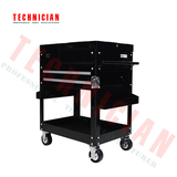 TECH出口多功能30寸工具车柜手推开口2抽金属工具服务车326080
