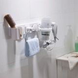 吸壁式卫生间置物架 浴室304不锈钢壁挂 吹风机架子免打孔毛巾架