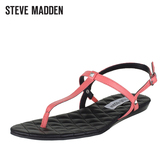 Steve Madden铆钉一字带搭扣T字平底夹脚凉鞋女夏-SWMADYSINN