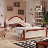 地中海乡村双人床 美式家具实木现代简约高箱床 欧式婚床1.5米1.8