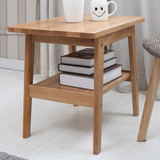 维莎日式实木方几边几茶几简约角几特价现代边桌橡木环保客厅家具