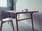 半柳|待人接物创意设计餐桌书桌写字台原木自然边水曲柳实木蝴蝶
