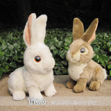 包邮出口外贸可爱仿真动物小白兔子毛绒玩具公仔布偶小兔兔宝宝礼