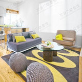 美式现代简约时尚个性圆圈地毯客厅沙发茶几卧室床边进门垫子定制