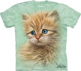 美国代购THE MOUNTAIN男装T恤3D立体绿色蓬松猫短袖纯棉2015现货