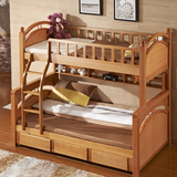 伯尼尔 榉木儿童双层床 实木子母床高低床上下床可拆分成人高架床
