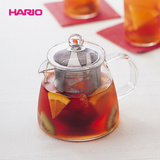 HARIO日本原装进口花茶壶 玻璃茶壶带不锈钢过滤网泡茶壶茶具CHEN
