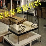 家居代购IKEA儿童加长床带床板上海专业 家具米隆宜家铁艺钢木床