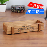 【天天特价】zakka多肉盆栽木盒长方形盒子桌面杂物收纳实木多用