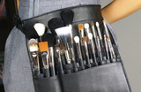 1件包邮化妆师/彩妆师专用22件容量PU化妆围包 化妆腰包 化妆包