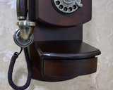 旋转仿古欧式复古电话机家用座机壁挂式美式电话机老式机械铃声