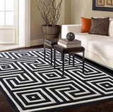 黑白格子地毯现代简约几何图案地毯抽象地毯客厅卧室茶几书房