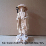 传统东阳手工雕刻蜜宗弘法大师立像日本进口桧木空海木雕神像供奉