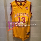 正品 NBA NCAA 13号哈登亚利桑那州立大学  男篮球服SW球衣刺绣黄