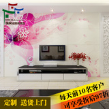 电视背景墙瓷砖 现代简约3d立体雕刻拼图客厅装饰艺术壁画粉红缨