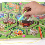 儿童运笔磁性迷宫球走珠开发智力游戏男孩女孩宝宝早教益智类玩具